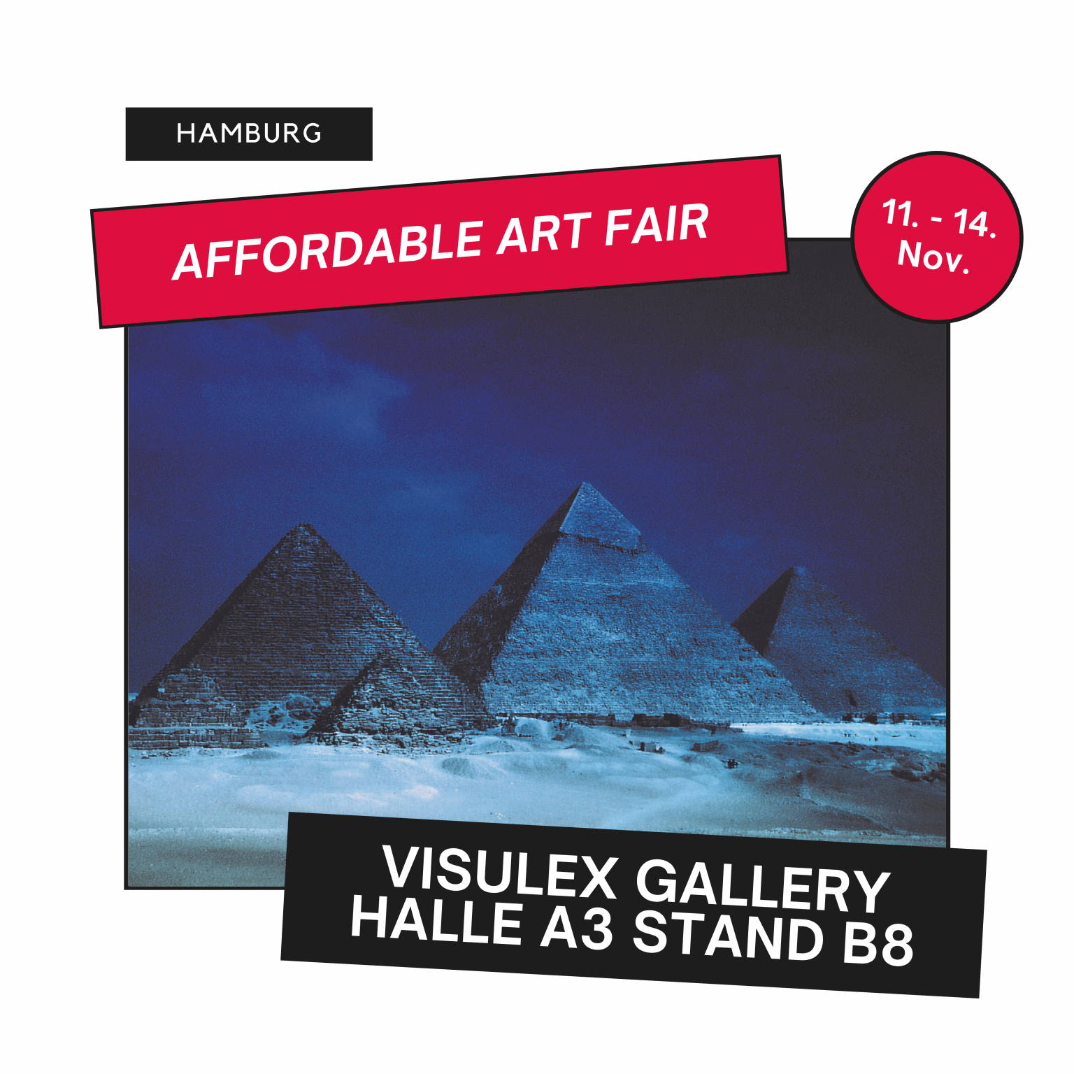 Die Pyramiden von Giseh: Fotografien von Andreas Bromba auf der Affordable Art Fair Hamburg